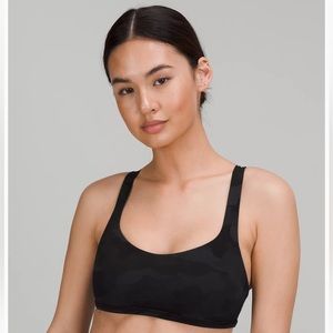 Lululemon black/gray camo Free To Be Wild Sports Bra